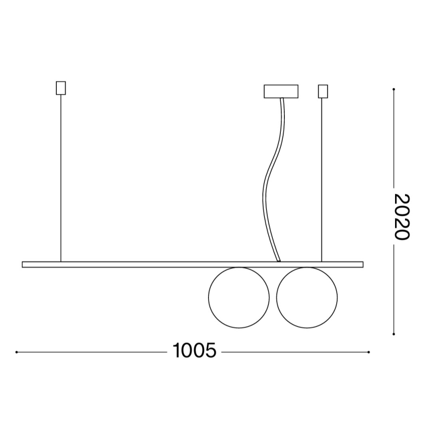Ideal Lux - LED pakabinamas šviestuvas ant laido PERLINE 2xG9/3W/230V, auksinis
