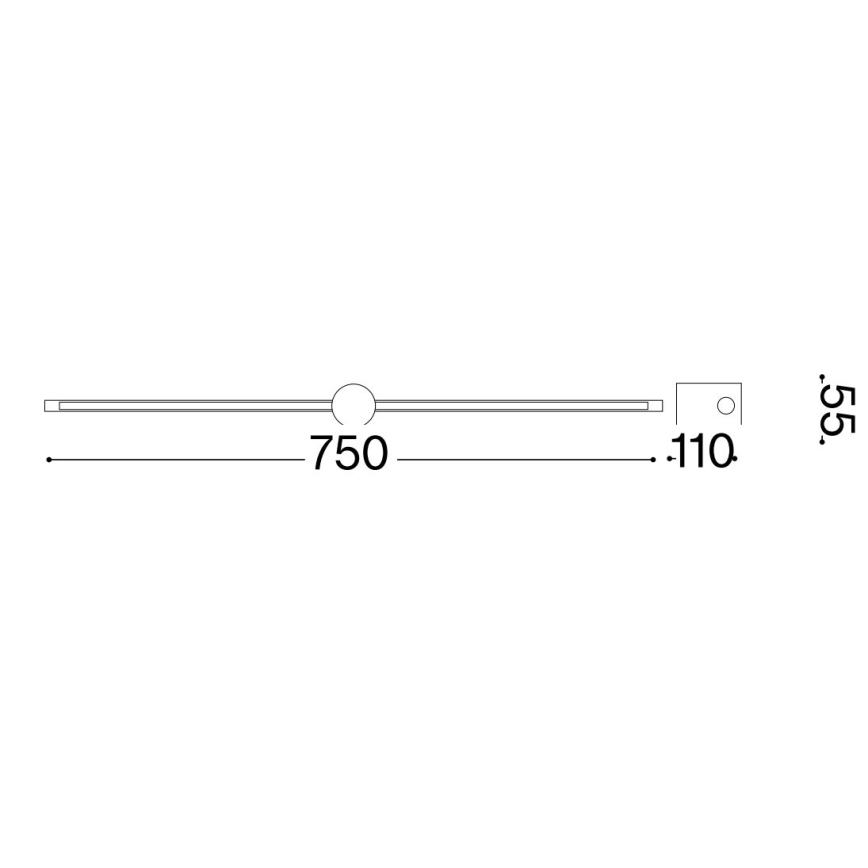 Ideal Lux - LED paveiklo šviestuvas FILO LED/13W/230V 75 cm CRI 90 žalvaris