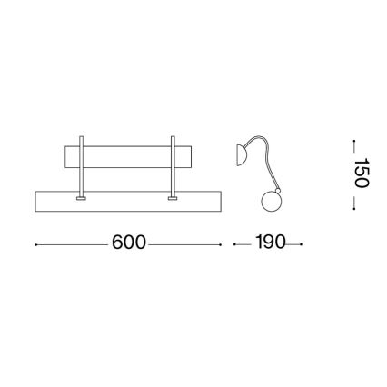 Ideal Lux - LED paveikslo šviestuvas 4xG9/3W/230V bronzinė