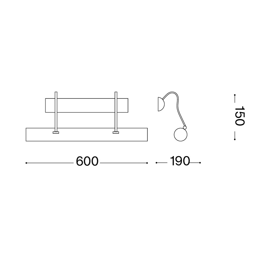Ideal Lux - LED paveikslo šviestuvas 4xG9/3W/230V bronzinė