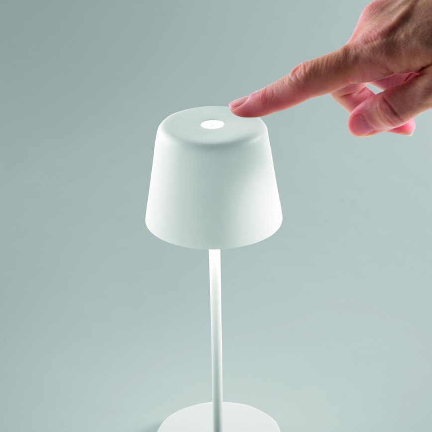 Ideal Lux - LED Pritemdomas, liečiamas stalinis lauko šviestuvas CUTE LED/2,5W/3,7V USB 2200-2700K IP65 balta