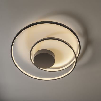 Ideal Lux - LED Pritemdomas lubinis šviestuvas OZ LED/48W/230V diametras 60 cm CRI 90 juoda
