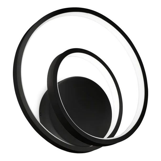 Ideal Lux - LED pritemdomas sieninis šviestuvas OZ LED/28W/230V CRI 90 juoda