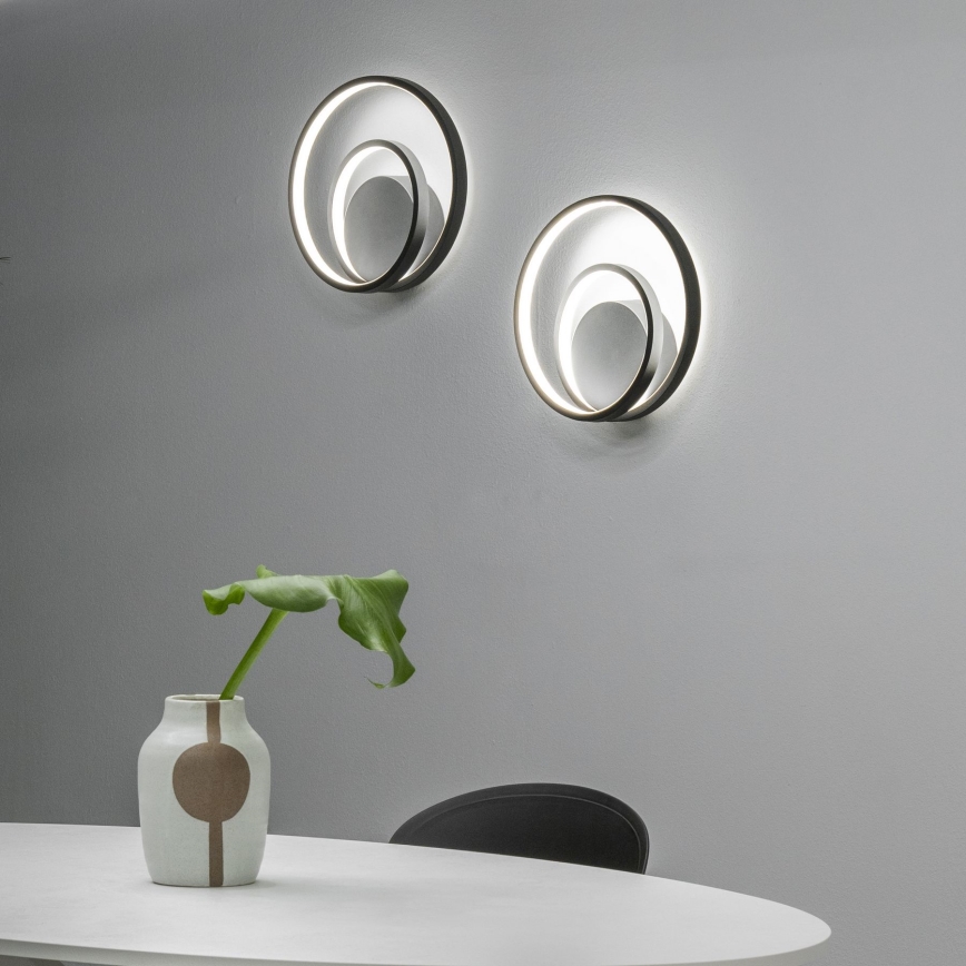 Ideal Lux - LED pritemdomas sieninis šviestuvas OZ LED/28W/230V CRI 90 juoda