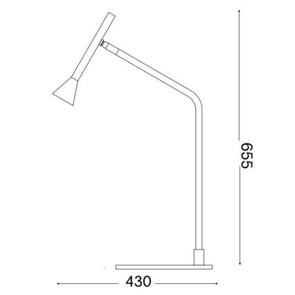 Ideal Lux - LED pritemdomas, liečiamas stalinis šviestuvas DIESIS LED/6,5W/230V CRI 90 juoda