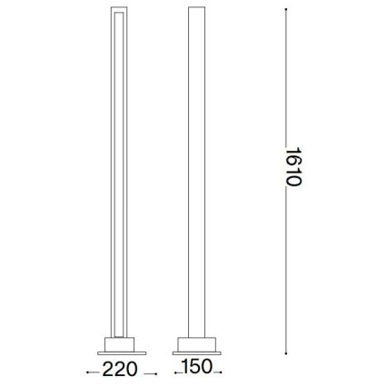 Ideal Lux - LED pritemdomas toršeras CRAFT LED/26W/230V CRI 90 bukas