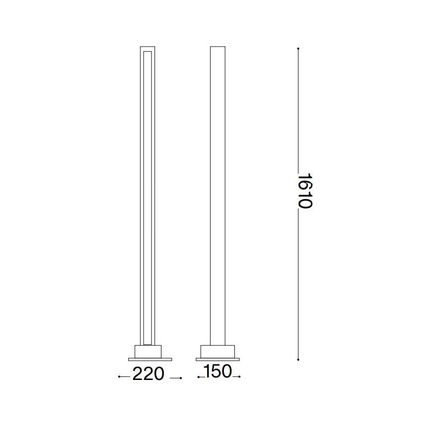 Ideal Lux - LED pritemdomas toršeras CRAFT LED/26W/230V CRI 90 bukas