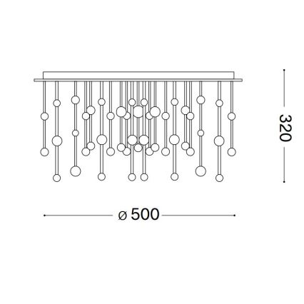 Ideal Lux - LED Pritemdomas tvirtinamas sietynas ARMONY LED/48W/230V CRI 90 diametras 50 cm balta