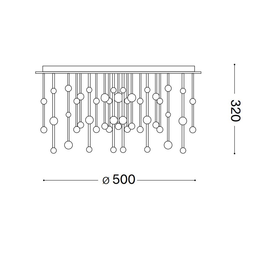 Ideal Lux - LED Pritemdomas tvirtinamas sietynas ARMONY LED/48W/230V CRI 90 diametras 50 cm balta