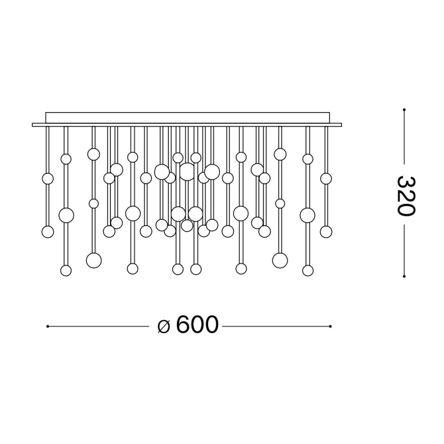 Ideal Lux - LED Pritemdomas tvirtinamas sietynas ARMONY LED/56W/230V CRI 90 diametras 60 cm balta