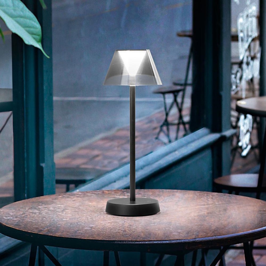 Ideal Lux - LED Reguliuojama jutiklinė lempa LOLITA LED/2,8W/5V 2200 mAh IP54 juoda