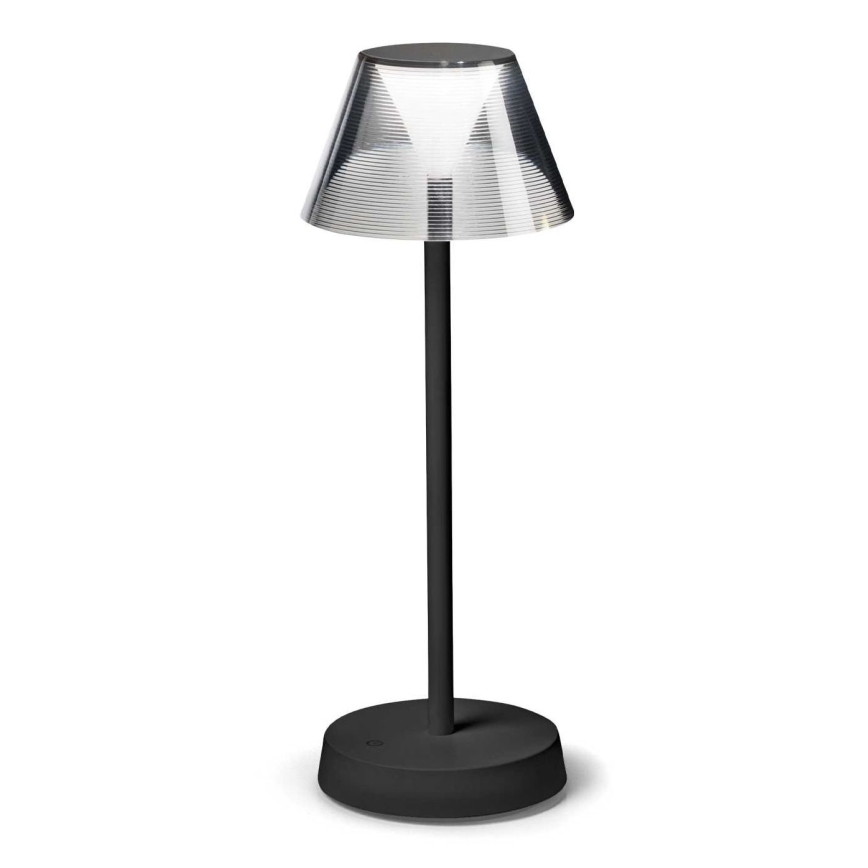 Ideal Lux - LED Reguliuojama jutiklinė lempa LOLITA LED/2,8W/5V 2200 mAh IP54 juoda