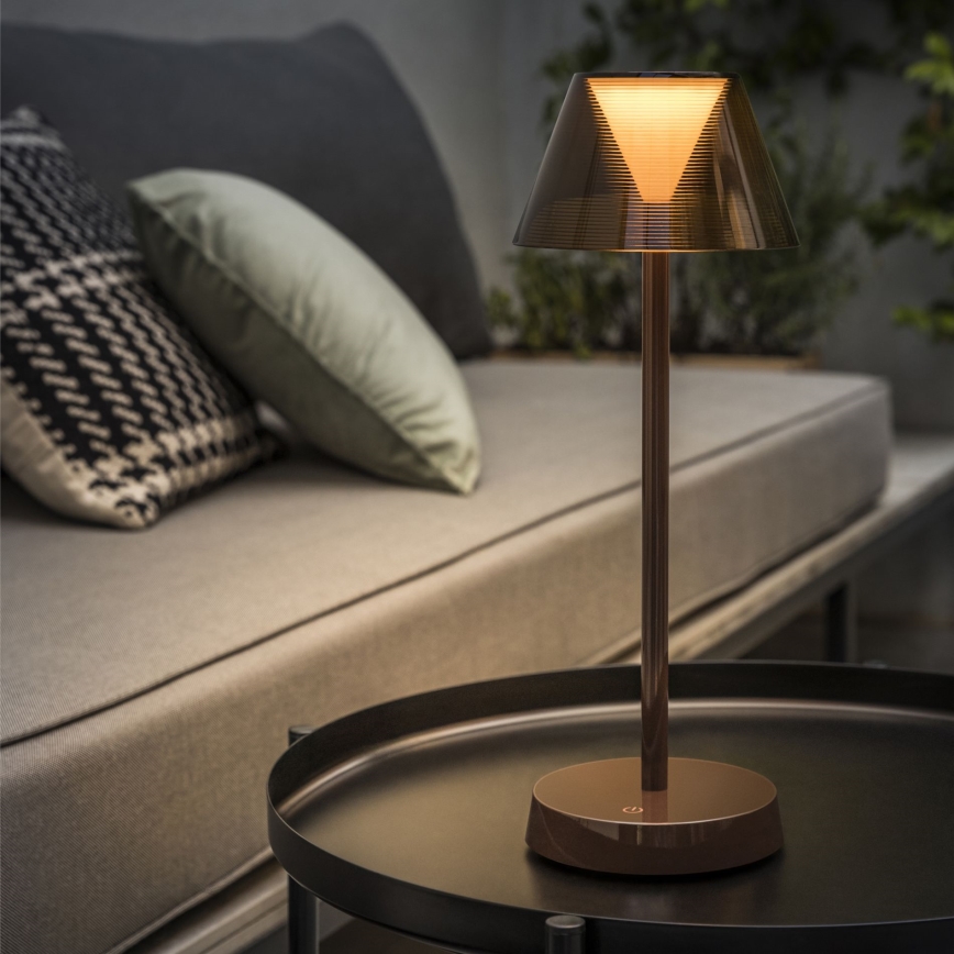 Ideal Lux - LED Reguliuojama jutiklinė lempa LOLITA LED/2,8W/5V 2200 mAh IP54 ruda