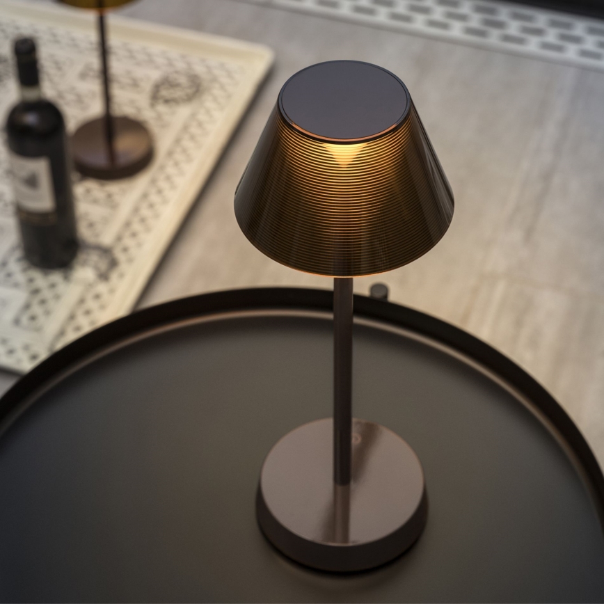 Ideal Lux - LED Reguliuojama jutiklinė lempa LOLITA LED/2,8W/5V 2200 mAh IP54 ruda