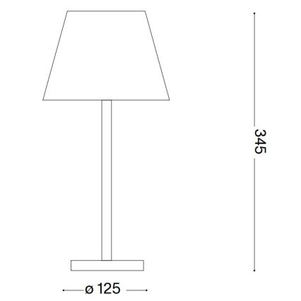 Ideal Lux - LED Reguliuojama jutiklinė lempa LOLITA LED/2,8W/5V 2200 mAh IP54 ruda