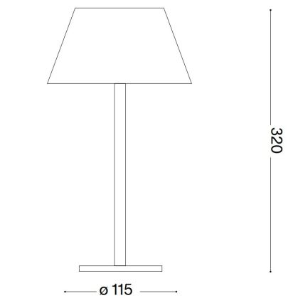 Ideal Lux - LED Pritemdomas jutiklinė lauko lempa PURE LED/1,5W/3,7V 2200 mAh CRI 90 IP54 ruda