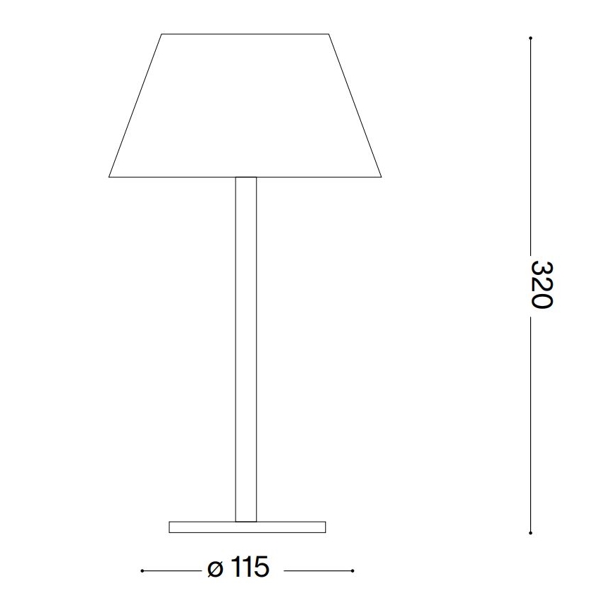 Ideal Lux - LED Pritemdomas jutiklinė lauko lempa PURE LED/1,5W/3,7V 2200 mAh CRI 90 IP54 ruda