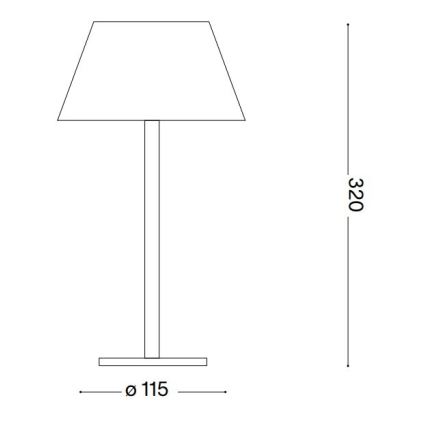 Ideal Lux - LED reguliuojama lietimui jautri lauko lempa PURE LED/1,5W/3,7V 2200 mAh CRI 90 IP54 ruda