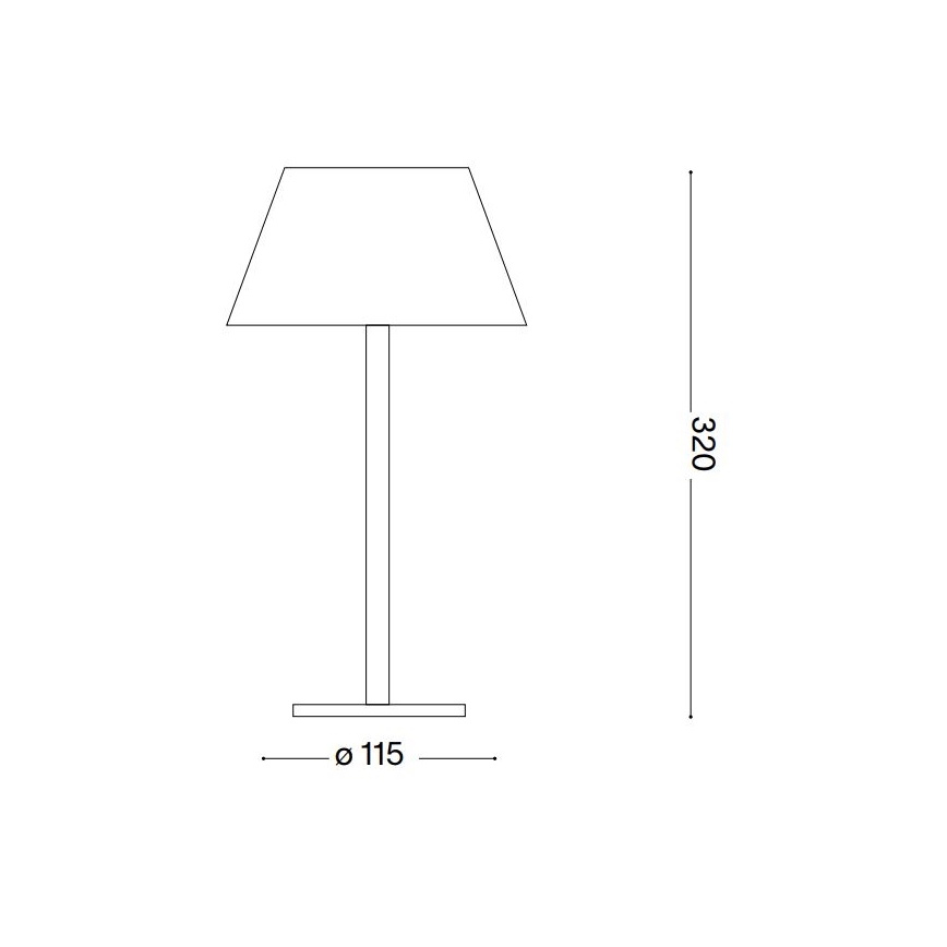 Ideal Lux - LED reguliuojama lietimui jautri lauko lempa PURE LED/1,5W/3,7V 2200 mAh CRI 90 IP54 ruda