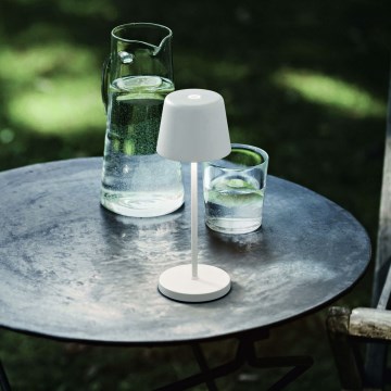 Ideal Lux - LED reguliuojama lietimui jautri lauko stalinė lempa CUTE LED/2,5W/3,7V 3000 mAh USB 2200-2700K IP65 balta