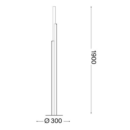 Ideal Lux - LED reguliuojama pastatoma lempa DORICA 3xLED/33W/230V CRI 90 balta
