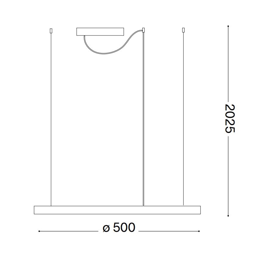 Ideal Lux - LED Reguliuojamas pakabinamas sietynas ORACLE SLIM LED/28W/230V 4000K diametras 50 cm CRI 90 balta