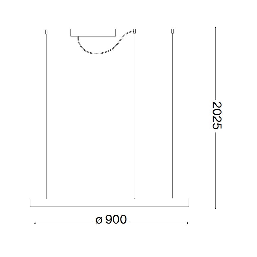 Ideal Lux - LED Reguliuojamas pakabinamas sietynas ORACLE SLIM LED/42W/230V 4000K diametras 90 cm CRI 90 balta
