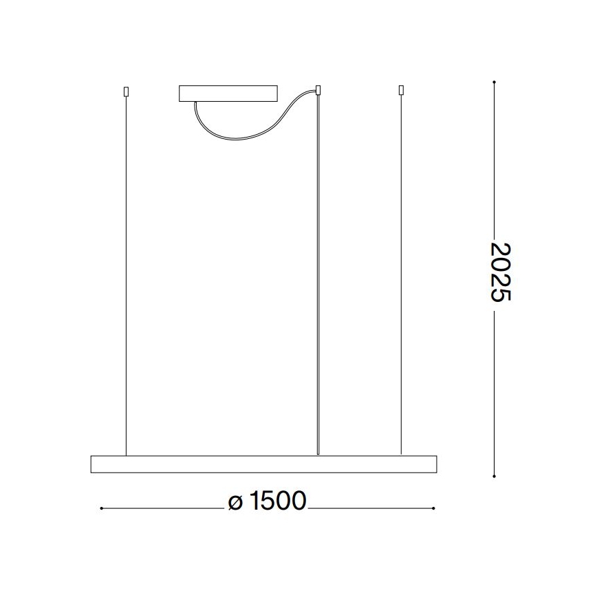 Ideal Lux - LED Reguliuojamas pakabinamas sietynas ORACLE SLIM LED/83W/230V 4000K diametras 150 cm CRI 90 balta