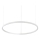Ideal Lux - LED Reguliuojamas pakabinamas sietynas ORACLE SLIM LED/39W/230V 3000K diametras 70 cm balta