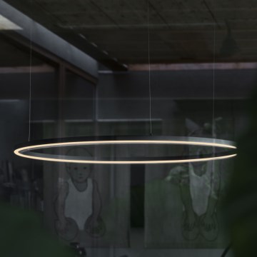 Ideal Lux - LED reguliuojamas pakabinamas šviestuvas ant laido ORACLE SLIM LED/43W/230V 3000K skersmuo 90 cm juodas
