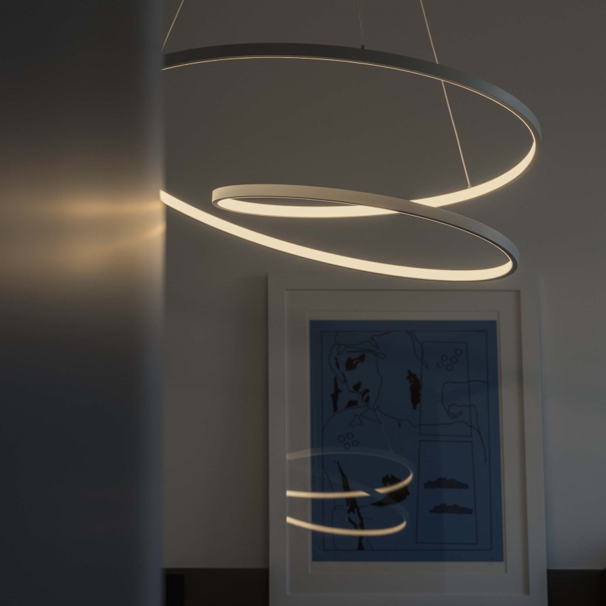 Ideal Lux - LED reguliuojamas pakabinamas šviestuvas ant laido OZ LED/55W/230V skersmuo 80 cm CRI 90 baltas