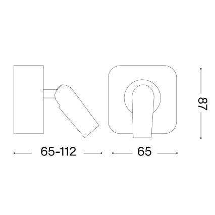 Ideal Lux - LED sieninis akcentinis šviestuvas BEAN LED/3W/230V CRI 90 balta