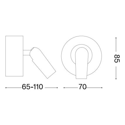Ideal Lux - LED sieninis akcentinis šviestuvas BEAN LED/3W/230V CRI 90 blizgus chromas