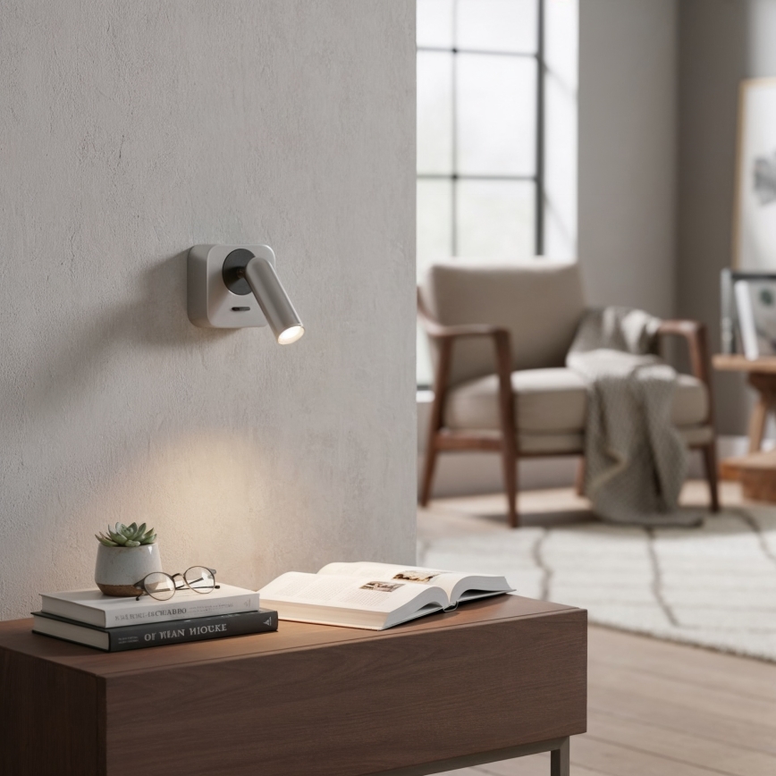 Ideal Lux - LED sieninis akcentinis šviestuvas BEAN LED/3W/230V CRI 90 blizgus chromas