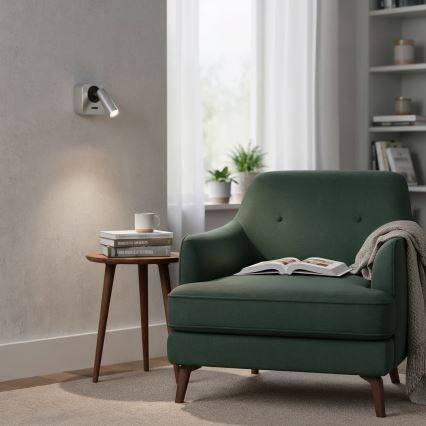 Ideal Lux - LED sieninis akcentinis šviestuvas BEAN LED/3W/230V CRI 90 blizgus chromas