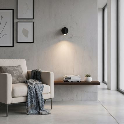 Ideal Lux - LED sieninis akcentinis šviestuvas BEAN LED/3W/230V CRI 90 juoda