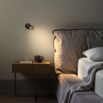 Ideal Lux - LED sieninis akcentinis šviestuvas BEAN LED/3W/230V CRI 90 juoda