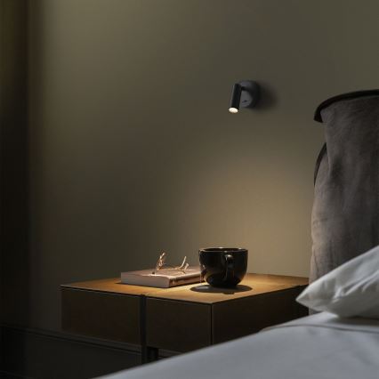 Ideal Lux - LED sieninis akcentinis šviestuvas BEAN LED/3W/230V CRI 90 juoda