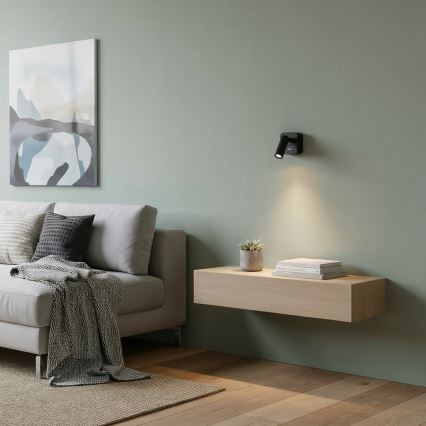 Ideal Lux - LED sieninis akcentinis šviestuvas BEAN LED/3W/230V CRI 90 juoda