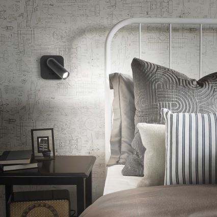 Ideal Lux - LED sieninis akcentinis šviestuvas BEAN LED/3W/230V CRI 90 juoda