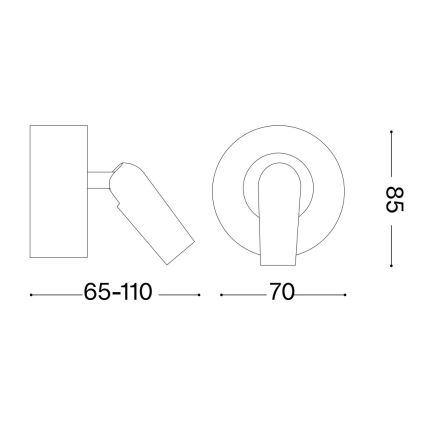 Ideal Lux - LED sieninis akcentinis šviestuvas BEAN LED/3W/230V CRI 90 žalvaris