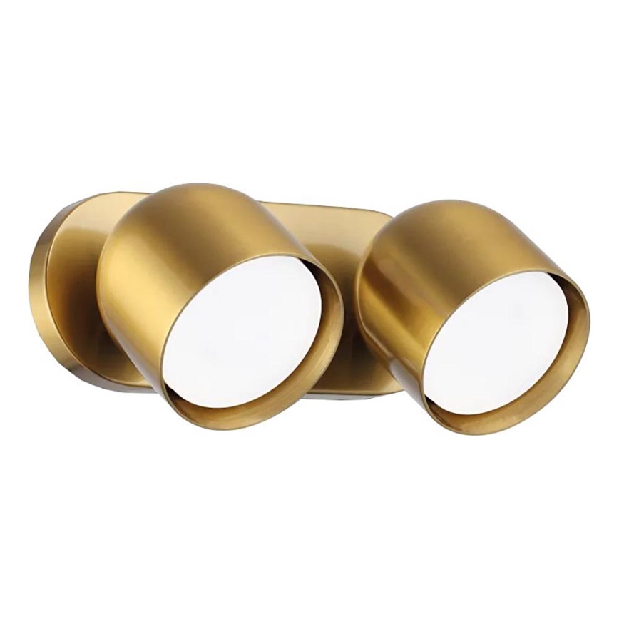 Ideal Lux - LED sieninis akcentinis šviestuvas DODO 2xGX53/9W/230V žalvaris