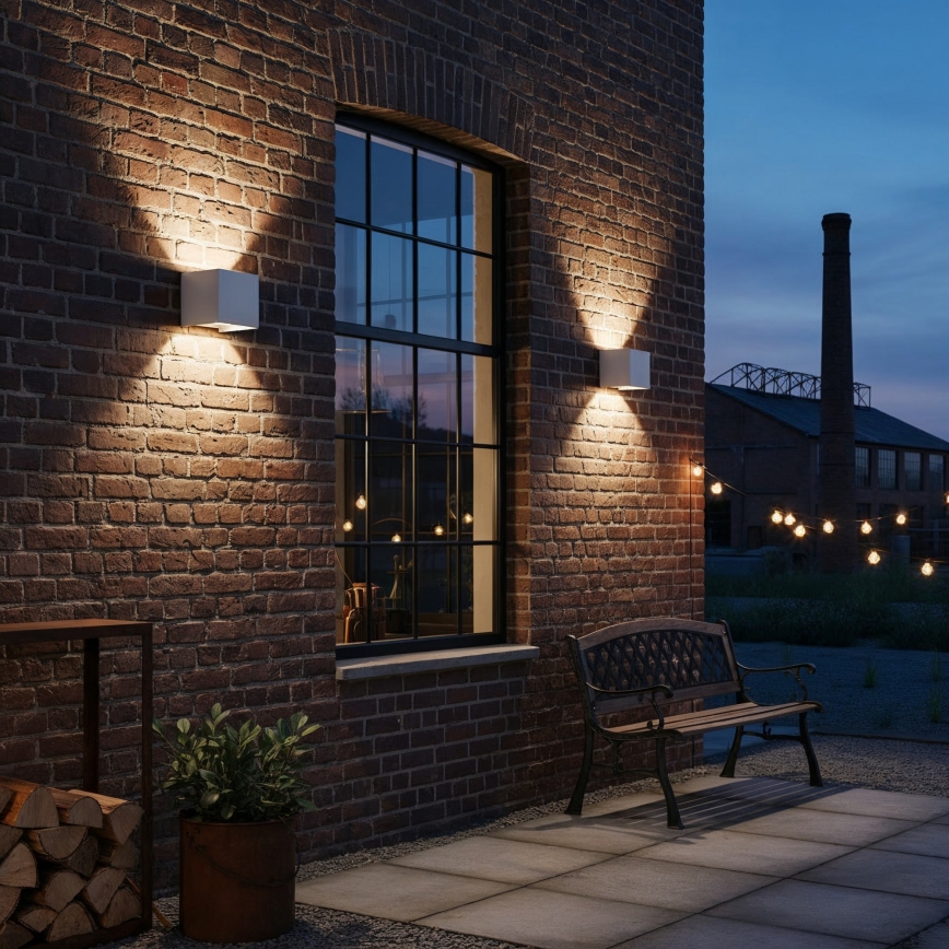 Ideal Lux - LED sieninis lauko šviestuvas ATOM LED/12W/230V CRI 90 IP54 balta