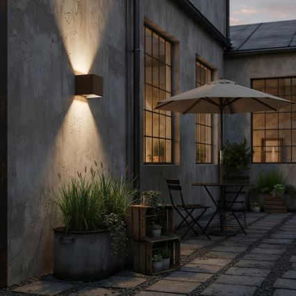 Ideal Lux - LED sieninis lauko šviestuvas ATOM LED/12W/230V CRI 90 IP54 ruda