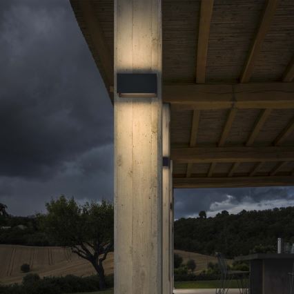 Ideal Lux - LED sieninis lauko šviestuvas ATOM LED/25W/230V CRI 90 IP54 antracitas