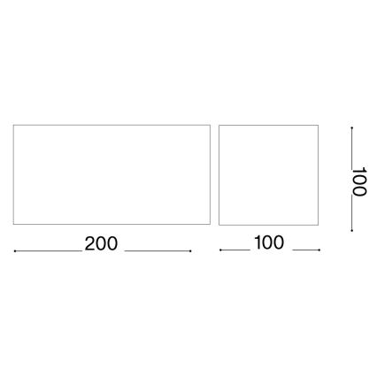 Ideal Lux - LED sieninis lauko šviestuvas ATOM LED/25W/230V CRI 90 IP54 balta
