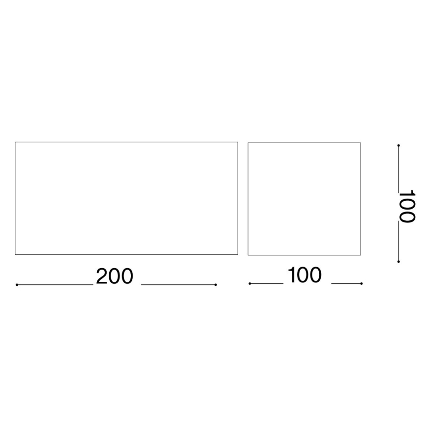 Ideal Lux - LED sieninis lauko šviestuvas ATOM LED/25W/230V CRI 90 IP54 juoda