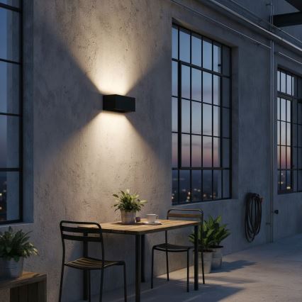 Ideal Lux - LED sieninis lauko šviestuvas ATOM LED/25W/230V CRI 90 IP54 juoda