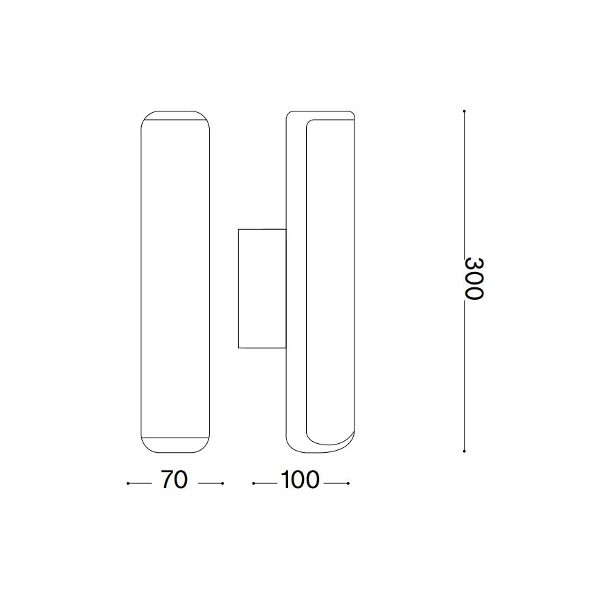 Ideal Lux - LED sieninis lauko šviestuvas ETERE LED/9,5W/230V 3000K CRI 90 IP44 juoda