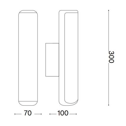 Ideal Lux - LED sieninis lauko šviestuvas ETERE LED/9,5W/230V 4000K CRI 90 IP44 juoda